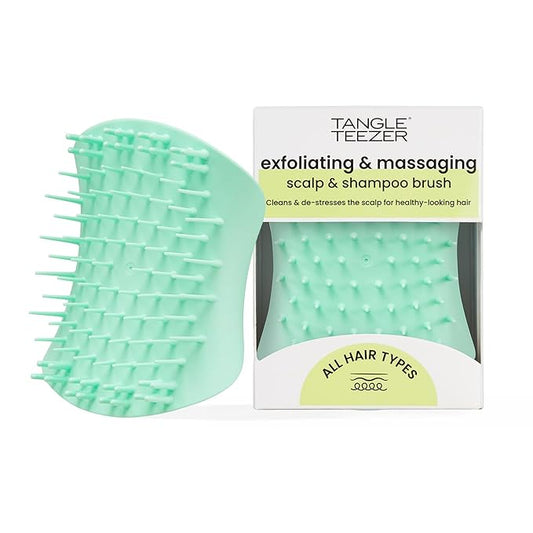 Tangle Teezer Scalp & Shampoo Hairbrush, to Exfoliate, Massage, and Cleanse, for All Hair Types, Mint