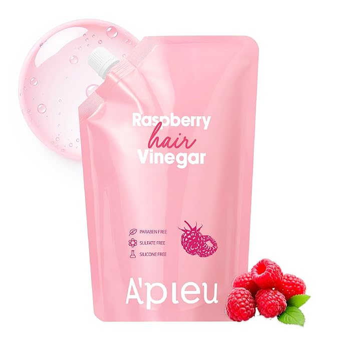 A’PIEU Raspberry Hair Vinegar [Refill] - Deep Scalp Clean & Detox for Oily Scalp, Buildup & Dandruff Scalp Treatment, pH-Balancing Rinse for Fresh, Shiny Hair, Korean Haircare, 6.76 fl oz