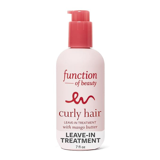 Function of Beauty Curly Leave In Hair Conditioner - Sulfate-Free Leave In Conditioner Treatment for Natural Curls & Bounce - Curl Defining, Hydrating & Moisturizing - Dry & Dull Hair Care Products