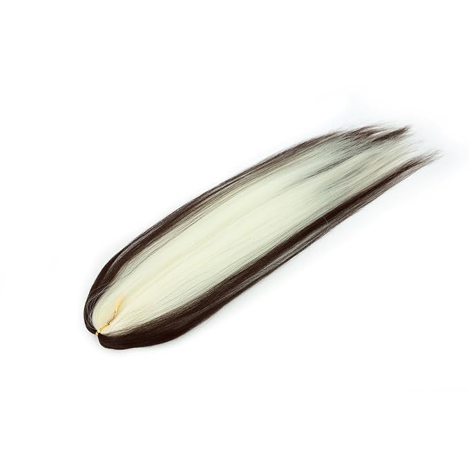 Dorsanee Mixed Color Braiding Hair Pre Stretched 24 Inch 3 Packs Braiding Hair Extensions for Box Braids Twists Locs Hair Soft Yaki Texture Hot Water Setting (#Dark Brown & Platinum Blonde)