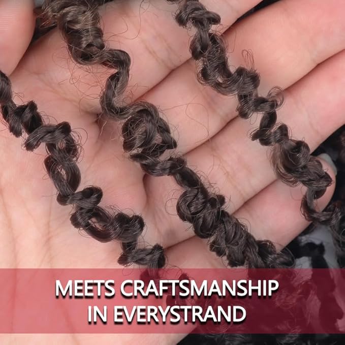 Yanky Twist Crochet Hair, PILLUGER Yaki Twists Hair Micro Spring Twist Braids,9 Packs Pre-looped passion Twist Brown Senegalese With Curls Crochet Synthetic Hair Extensions（16-1B-4-30）