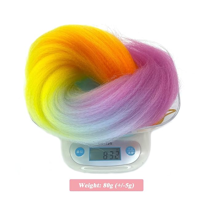 Colorful Rainbow Ombre Braiding Hair Pre Stretched Kanekalo Braiding Hair Extensions for Braiding Box Braids Micro Crochet Long Jumbo Knotless Kids Prestressed Braiding Hair Ombre 24 inch