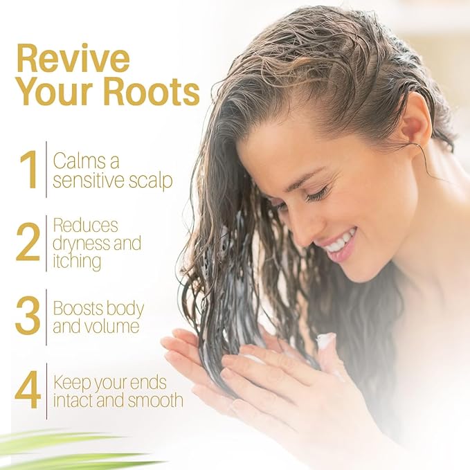 Rice Water Shampoo - Rice Shampoo, Promotes Hair Growth, Revitalizes, Shines and Sheilds from Damage, Infused with Essential Oils, Sulfate & Paraben Free - for Men Women - 16 fl oz