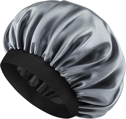 Satin Silk Bonnet for Men & Women, Double Layer Silk Sleep Bonnets, Soft Satin Lined Bonnet for Curly & Natural Hair