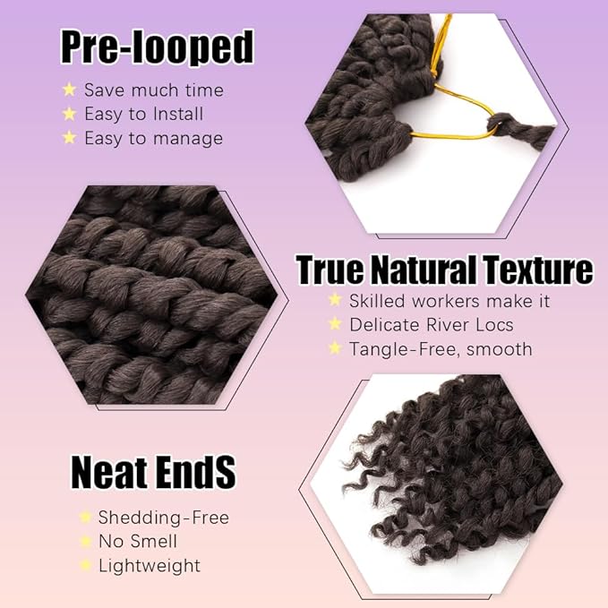 18inch Passion Twist Crochet Hair 96 Stands Pre-Twisted Passion Twist Hair 6 Packs Pre-Looped Passion Twists Braids Synthetic Passion Twist Crochet Braids Hair Extensions (2#, 18 inch)