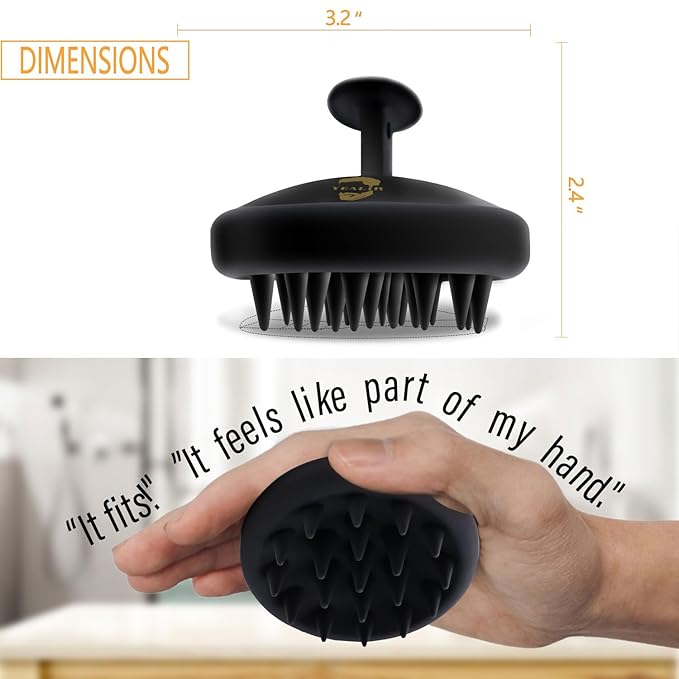 Beard Brush for Men, Silicone Beard Scrubber, Deep Cleans, Hair & Beard Exfoliator Helping Beard Shampoo Better Clean the Beard, Good Helper for Beard Oil - Eco & Reusable