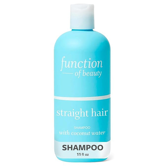 Function of Beauty Straight Hair Shampoo - Sulfate-Free Shampoo Gently Cleanses & Hydrates for Sleek Straight Hair - Lightweight & Hydrating with Coconut Water- Hair Care Products