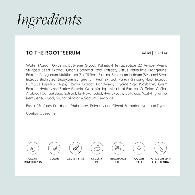 Arey To The Root Hair Serum for Women & Men | Slows Grey Hair Growth & Preserves Pigment in 3-6 Months | Promotes Healthier Hair & Adds Volume | Vegan, Oil-Free, Scent-Free Formula (1 Month)