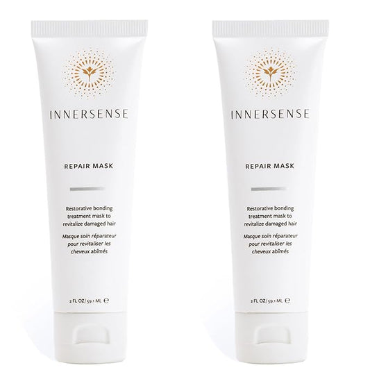 INNERSENSE Organic Beauty - Repair Hair Mask | Strengthen, Fortify, Smooth | Non-Toxic, Cruelty-Free, Clean Haircare (2 pack - 2 fl oz | 59.1 mL each)