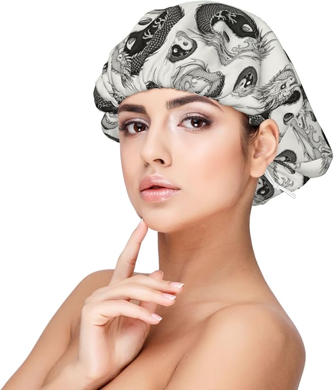 Silk Hair Bonnet for Sleeping, Double Layer Hair Bonnet for Curly Natural Frizz