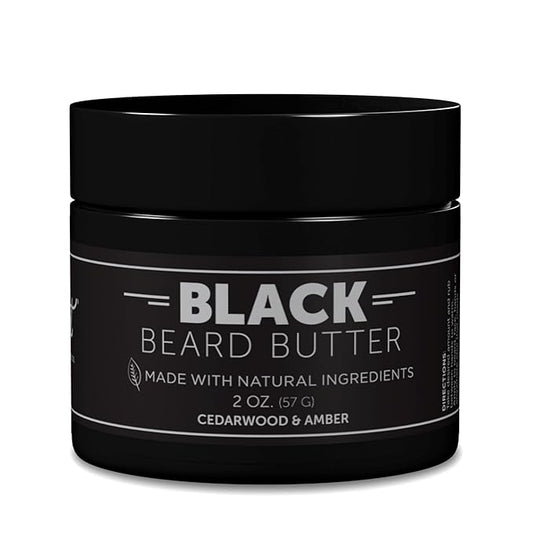 Detroit Grooming Co. Beard Butter for Men | Softens, Thickens & Hydrates with Safflower Oil & Shea Butter | Black Scent, 2oz