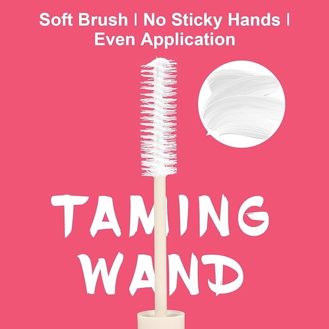 2 Pack Hair Cactus Fruit 3-in-1 Styling Cream & Taming Wand – Smooth Flyaways, Control Frizz & Define Curls | Lightweight Non-Greasy Formula, Precision Brush, Vegan & Citrus Scent Hair Care