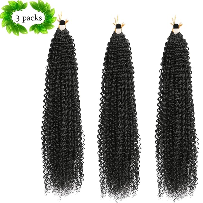 Passion Twist Hair Extensions Black Curly Crochet Hair 12 Inch Short Curly Braiding Hair 3 Packs Crochet Braids with Curls for Black Women(12",1B)