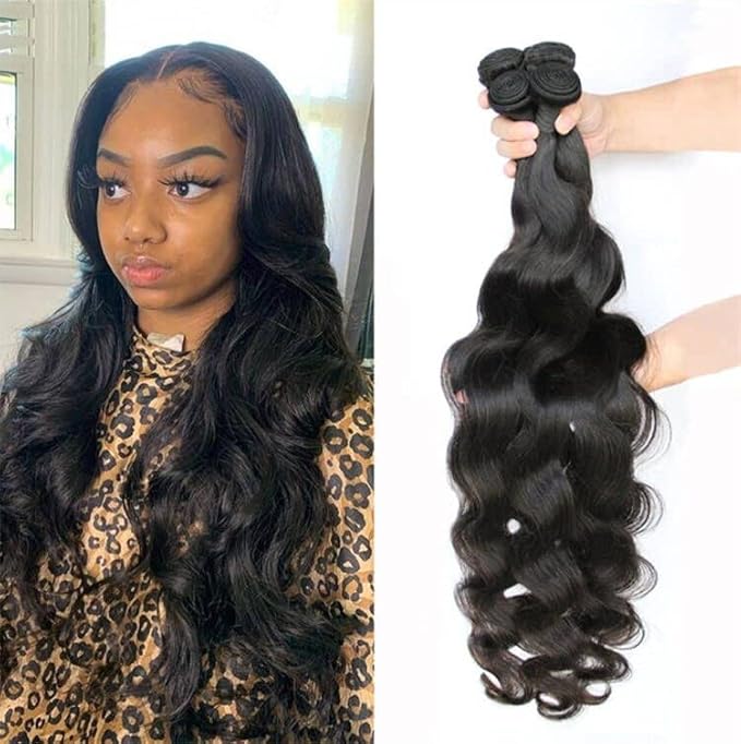 YISEA Body Wave Bundles Human Hair 4 Bundles (22 20 18 16 inches) 12A Brazilian Virgin Body Wave Human Hair Natural Color 100% Unprocessed Brazilian Weave Extensions
