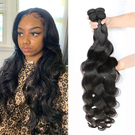 YISEA Body Wave Bundles Human Hair 4 Bundles (22 20 18 16 inches) 12A Brazilian Virgin Body Wave Human Hair Natural Color 100% Unprocessed Brazilian Weave Extensions