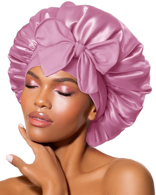 Bonnet Queen Silk Bonnet Satin Bonnet Hair Bonnet Silk Hair Wrap Tie Bonnet for Sleeping Sleep Bonnet Night Cap for Women Curly Hair