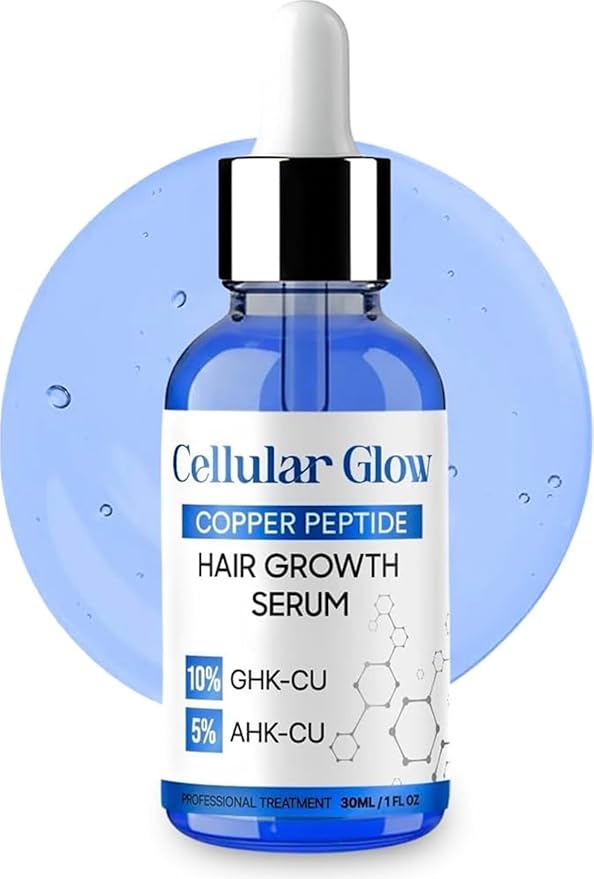 Copper Peptide Hair Serum – 10% GHK-Cu + 5% AHK-Cu Peptides for Hair Growth & Scalp Health – Advanced Regrowth Treatment for Thicker, Fuller Hair