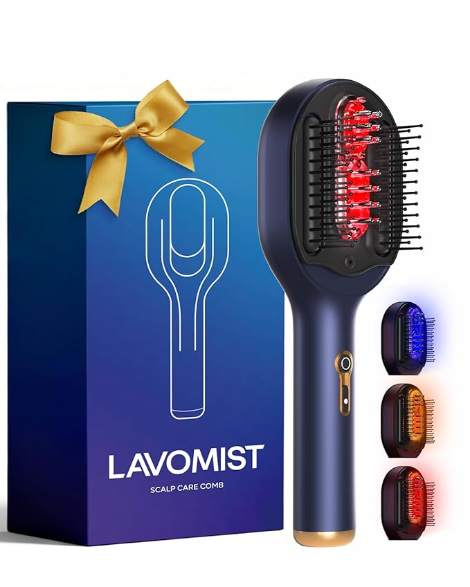 3-in-1 Hair Scalp Massager with Hair Oil Applicator, Electric Head Massager for Home Spa, IPX6 Waterproof 2500mAh Scalp Brush, Detangling Hair Comb -Ideal Gift for Women & Men