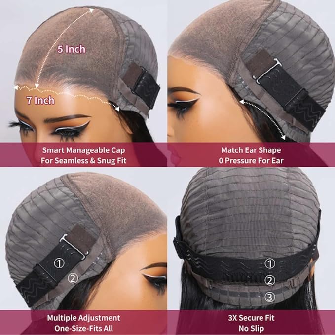 Beauty Forever Bye Bye Knots Wig 7x5 Pre Everything 4C Kinky Curly Edges Put on and Go Glueless Wigs with Invisible Knots Pre Cut Lace Human Hair Wig Pre Plucked 180% Density Natural Color 20inch