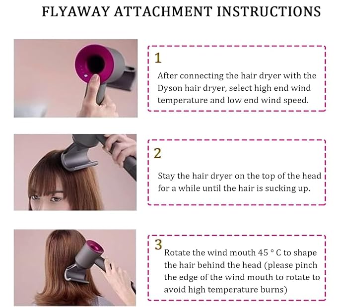 Anti-Flight Flyaway Attachment Hair Nozzle for Dyson Supersonic Hair Dryer HD01 HD02 HD03 HD04 HD08 Tool
