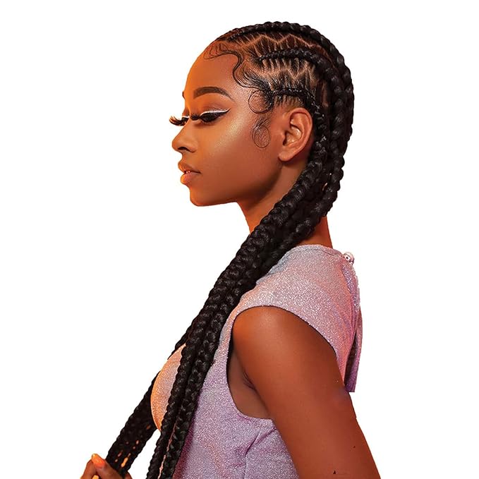 Sensationnel X-pression prestretched braiding hair - 3x braid 58 inch all kanekalon flame retardant synthetic braid for box braids and twists (1 pack, T1B/EMERALD)