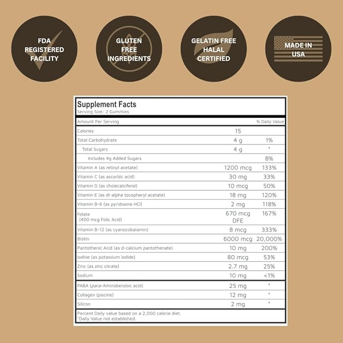 Black Girl Vitamins - Hair, Skin, and Nails Gummies with Biotin (6000 mcg), Zinc, Gelatin Free, Vitamin A, and Vitamin E - Gluten-Free. Made in The USA (Passion Fruit, 60 Count) 30 Day Supply