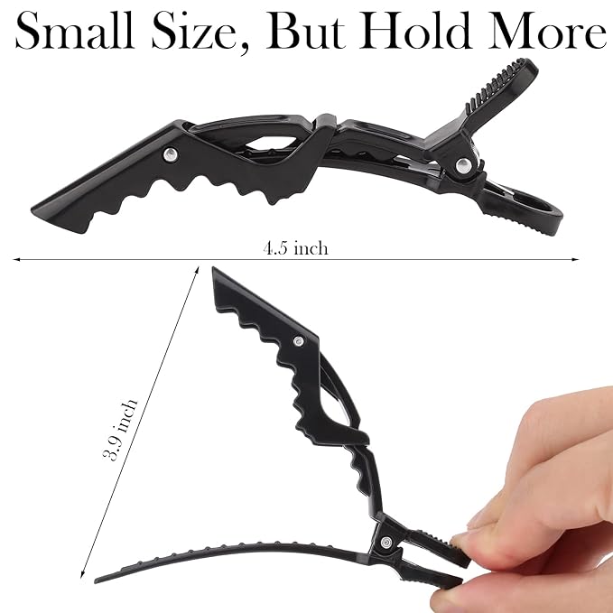 Ondder 24pcs Hair Clips for Styling, Sectioning, Coloring, Cutting - Alligator Salon Pro Hair Clips for Barber, Unisex, Adult