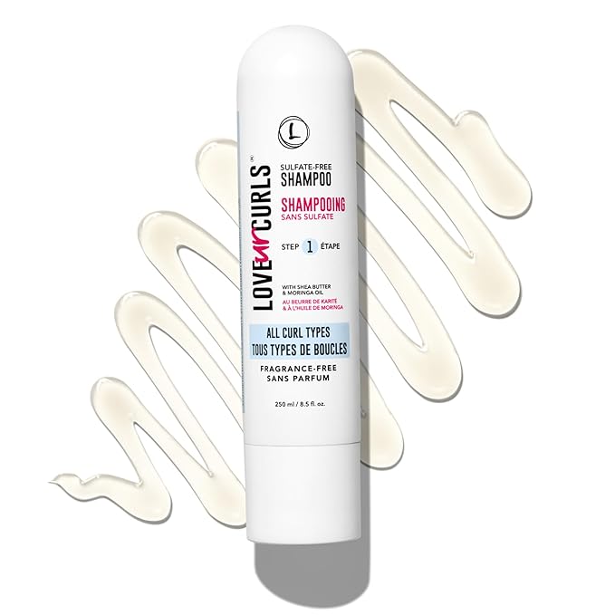 Love Ur Curls - Fragrance Free Shampoo, Moisturizing and Scalp Cleanse for Curly, Wavy, or Kinky Coily Hair, Vegan and Silicone Free, 250mL