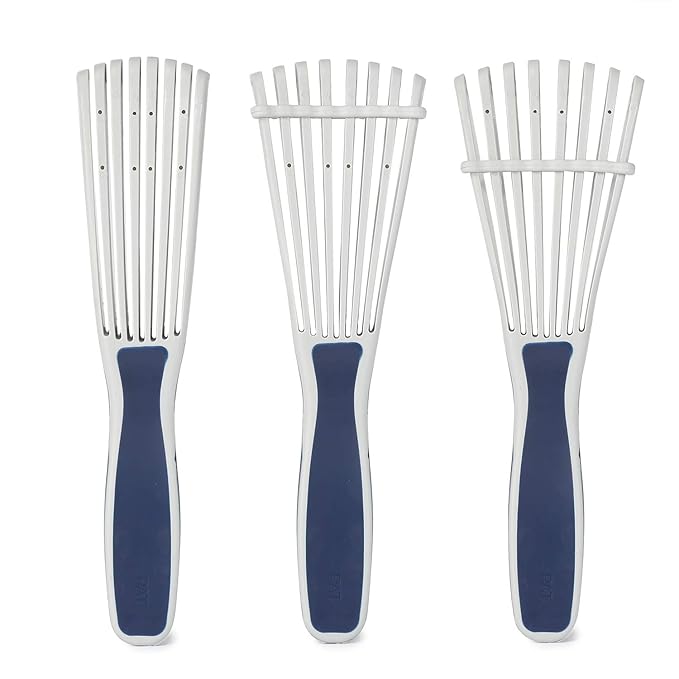BESTOOL Detangling Brush for Curly and Natural Black Hair, Afro 3/4abc Texture, Faster and Easier Detangling of Wet or Dry Hair with No Pain (Blue)