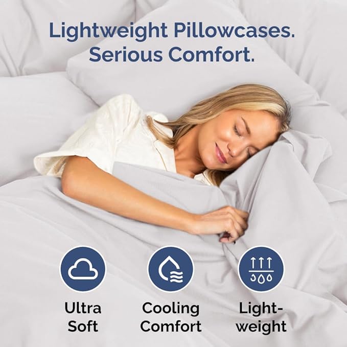 King Pillow Cases Set of 4 - Ultra Soft Hotel Quality Pillowcase Covers - Comfy, Cozy & Wrinkle Free - Shrink, Stain & Fade Resistant - Machine Washable Pillow Protectors - 4 Piece Set - French Grey