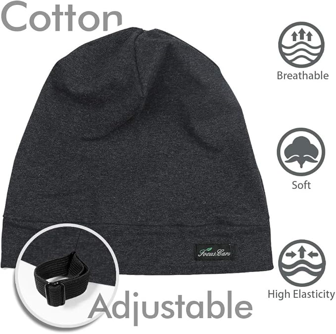 Adjustable Satin Lined Sleep Cap for Dreadlocks Curly Hair Large Head-Stay On Overnight