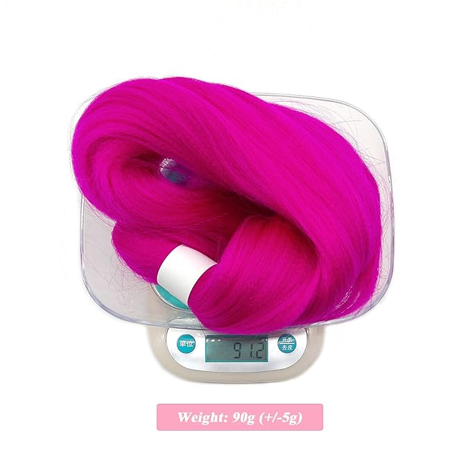 30 Inch Magenta Braiding Hair Knotless Hypoallergenic Non Toxic Pink Braiding Hair Pre Stretched Plant Based Synthetic Braids Hair Extensions 3 Packs