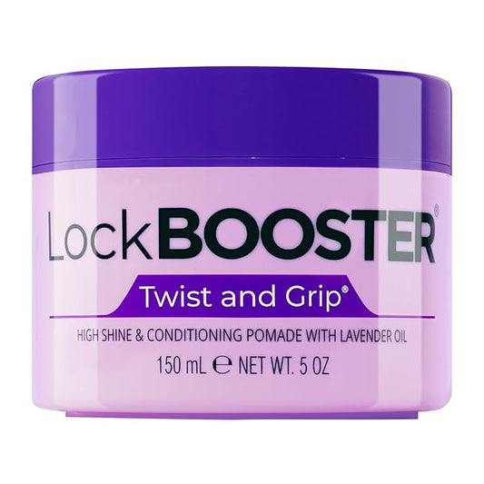 Style Factor Lock BOOSTER Twist & Grip Braid Gel (5 Oz.) with Lavender Oil — Strong Hold, Flake-Free, Frizz-Free Hair Braiding Gel for Defined & Long-Lasting Twists, Locs & Braids