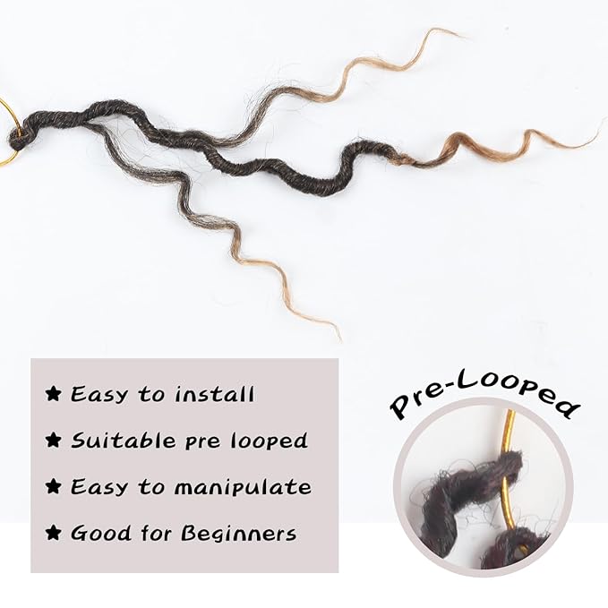 Goddess Locs Crochet Hair,12 Inch 9 Packs Synthetic Faux Locs Crochet Hair for Black Women,River Locs Hair Extensions Boho Style Pre looped Faux Locs with Curly Ends