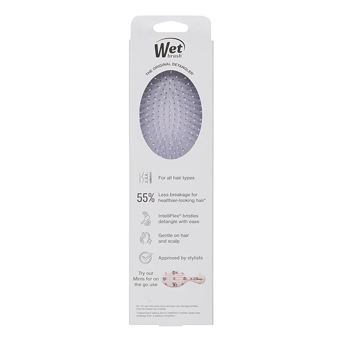 Wet Brush Original Detangling Hair Brush, Hello Disney Daisy Duck - Ultra-Soft IntelliFlex Bristles - Detangler Brush Glide Through Tangles With Ease For All - For Women, Men, Wet & Dry Hair