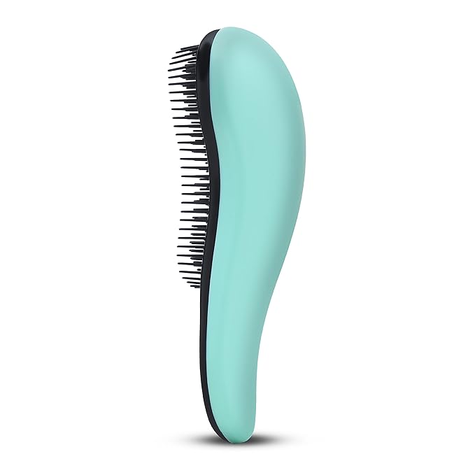 Hair Brush For Curly Hair, Detangling Hair Brushes for Women With Soft Flexible Bristles, Travel Hair Brush For Kids, Straight, Natural, Curly, Dry, Or Wet Hair, The Scoopie (Green)