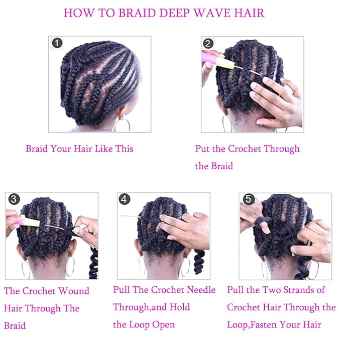 18 inch Ocean Wave Crochet Hair Deep Wave Twist Crochet Hair Extensions Curly Braiding Hair 3 packs(18 inch, Orange)