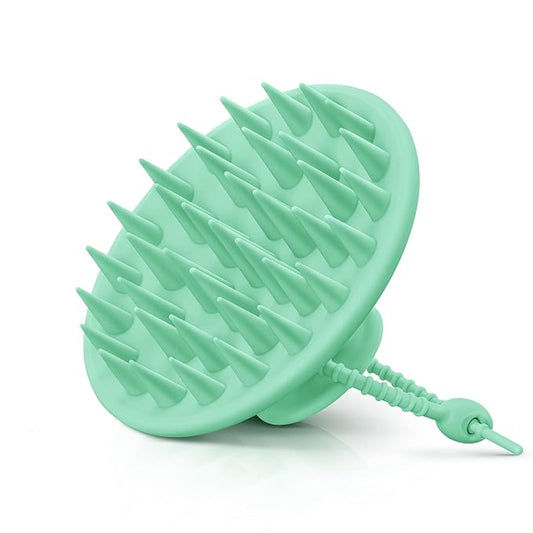 HEETA Scalp Massager Shampoo Brush with Silicone Bristles for Dandruff Removal Scalp Care & Hair Growth, Scalp Scrubber for All Hair Types, Head Massager Stress Relax, Upgraded Large Design,Green