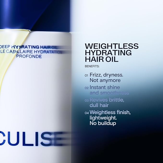 Korean Deep Hydrating Hair Oil for Frizzy Dry Damaged - Instantly Controls Frizz, Adds Shine, Softens Split Ends - Lightweight Nourishing Oil, Moisturizing Heat Protectant - 24-Week Supply