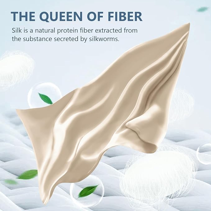Silk Pillow Cases King Size 100% Mulberry Silk Pillowcase for Hair & Skin 22 Momme Both Sided Grade 6A Silk Cooling Soft Breathable 20 x 36 Inches with Hidden Zipper 1PC, Beige
