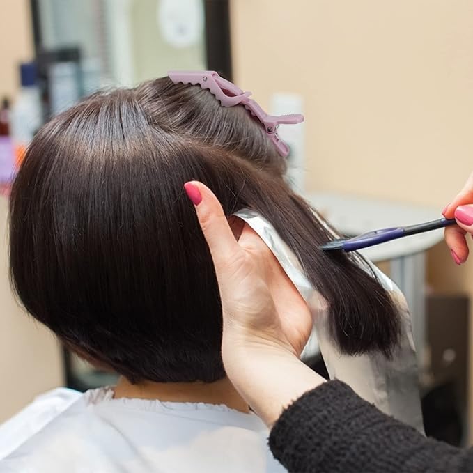 Ondder 14 Pcs Purple Alligator Hair Clips for Styling Sectioning Larger Salon Pro Barber Hair Clips for Coloring Cutting Big Alligator Clips for Hair Styling Accessories for Women Men