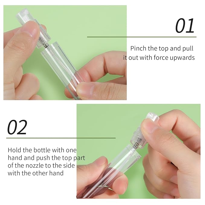 Teenitor 20Pcs Mini Spray Bottles, 10ml 5ml Mini Spray Bottles, Plastic Refillable Perfume Bottles Empty, Clear Travel Perfume Bottles Refillable