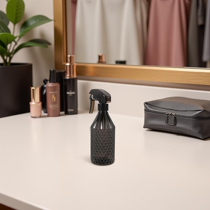 2pcs Continuous Spray Bottle for Hair Care - Barber Water Misting Bottle 200ml with Steel Ball Refillable Fine Mist Sprayer for Home Barber Salon