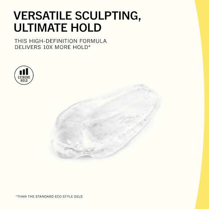 Eco Style Extreme Sculpting Gel with Biotin – Maximum Hold 6 Ounce Hair Gel for Strength, Shine & Definition, Alcohol-Free Formula for All Hair Types, Enhances Volume & Control