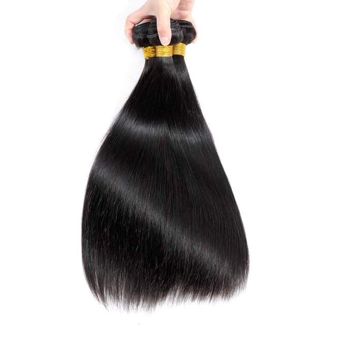 Brazilian Virgin Straight Hair 3 Bundles 26 26 26 Inch 100% Unprocessed Virgin Remy Hair Straight Human Hair Bundles Natural Black Bundles Weave Hair Extensions for Black Women