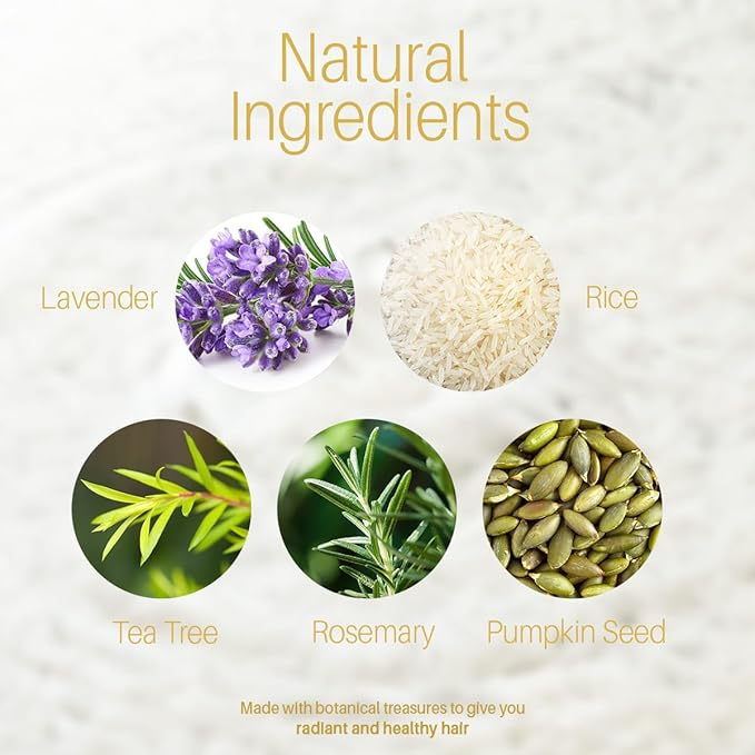 Rice Water Shampoo - Rice Shampoo, Promotes Hair Growth, Revitalizes, Shines and Sheilds from Damage, Infused with Essential Oils, Sulfate & Paraben Free - for Men Women - 16 fl oz