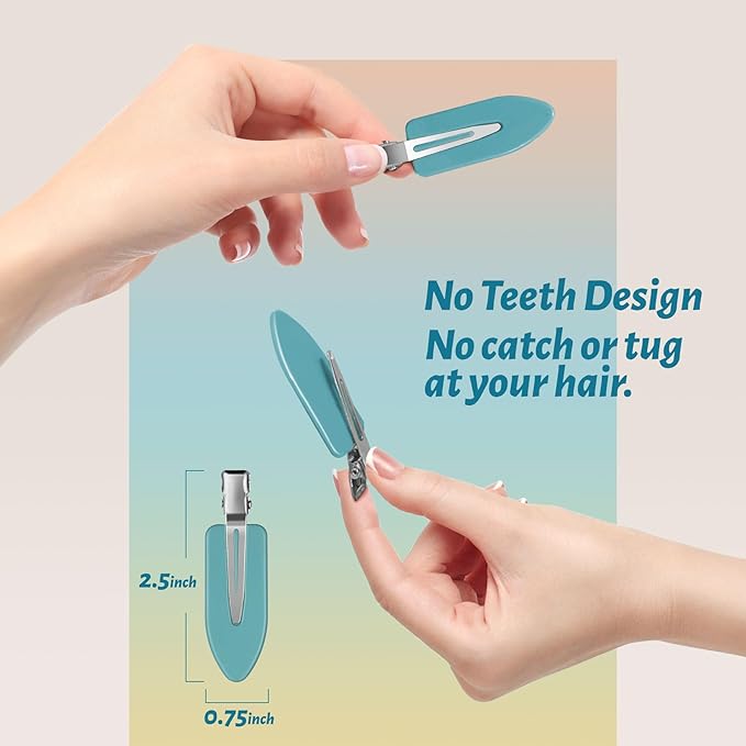 8 Pcs No bend Hair Clips No Crease Makeup Hair Clip Duckbill Clip No Dent Creaseless Alligator Hair Barrettes for Salon Hairstyle Women Girls Makeup Accessories (Yellow)