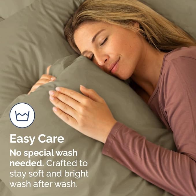 Queen Pillow Cases Set of 2 - Ultra Soft Hotel Quality Pillowcase Covers - Comfy, Cozy & Wrinkle Free - Shrinkage, Stain and Fade Resistant - Machine Washable Pillow Protectors - 2 Piece Set - Khaki