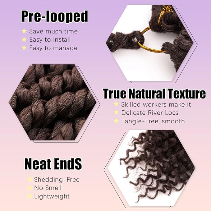 18inch Passion Twist Crochet Hair 96 Stands Pre-Twisted Passion Twist Hair 6 Packs Pre-Looped Passion Twists Braids Synthetic Passion Twist Dark Brown Crochet Braids Hair Extensions