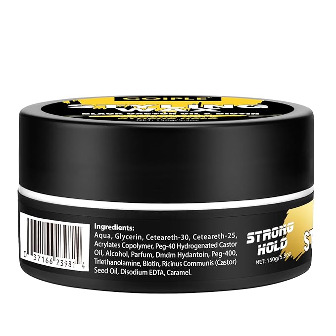 Edge Control for Black Women with Castor Oil & Biotin - Strong Hold Braiding Curly Hair Gel Edge Control Wax - Hair Styling Wax Non-Greasy, Non-Flaking, Supports Hair Growth, For All Hair Types 5.3 OZ